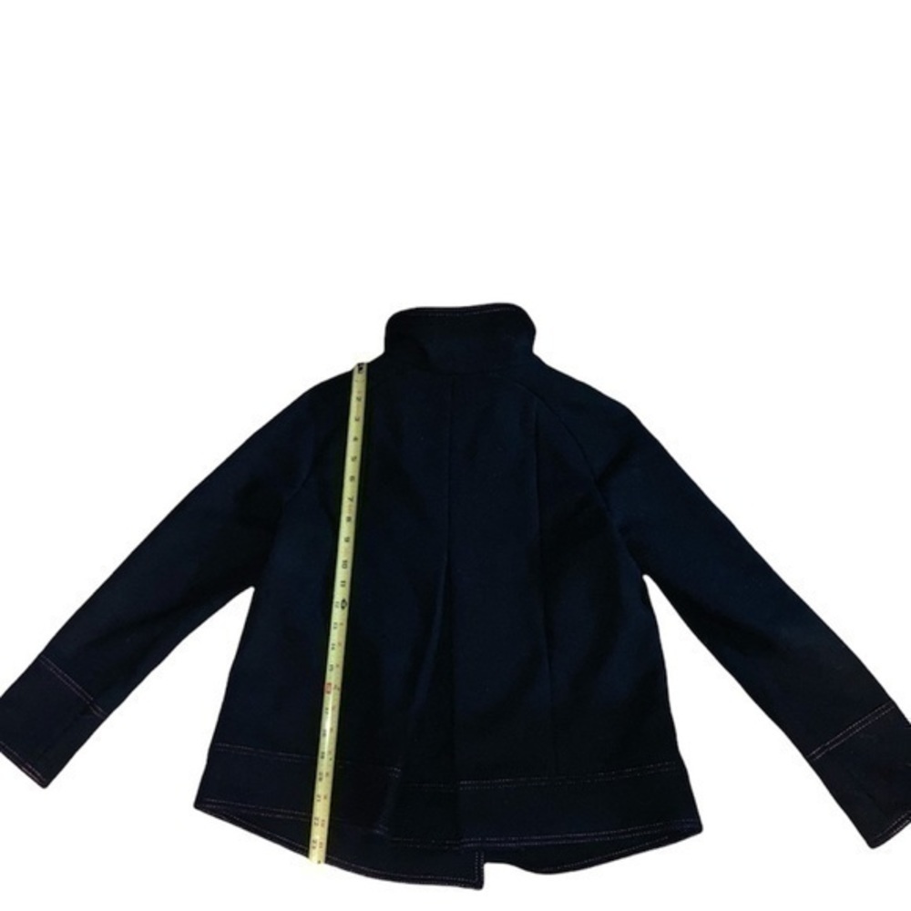 Rebecca Taylor black shirt wool blend coat - Picture 4 of 5